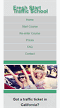 Mobile Screenshot of freshstarttrafficschool.com